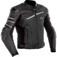 Image of Richa Mugello 2 Leather Motorcycle Jacket 50 Black Grey