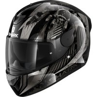 Image of Shark D-Skwal 2 Atraxx Motorcycle Helmet M Black Anthracite Silver (KAS)