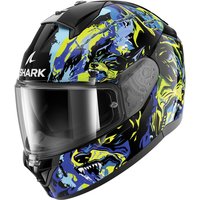 Image of Shark Ridill 2 Raging Beast Motorcycle Helmet S Black Blue Green (KBG)