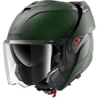 Shark Oxo Blank Mat Flip Front Motorcycle Helmet M Matt Dark Green (G02)