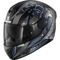 Shark D-Skwal 2 Atraxx Mat Motorcycle Helmet S Matt Black Anthracite Blue (KAB)