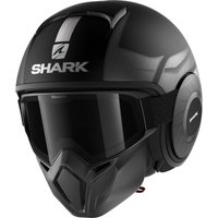Image of Shark Street-Drak Tribute RM Mat Open Face Motorcycle Helmet XS Matt Black Anthracite (KUS)