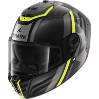 Image of Shark Spartan RS Carbon Shawn Motorcycle Helmet XS Carbon Yellow Anthracite (DYA)