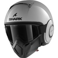 Image of Shark Street-Drak Blank Open Face Motorcycle Helmet XS Grey (S05)
