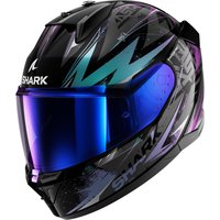 Image of Shark D-Skwal 3 Blast-R Motorcycle Helmet L Black Blue Purple (KGX)