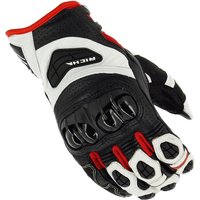 Richa Stealth Evo Leather Motorcycle Gloves M Black White Red