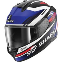 Image of Shark D-Skwal 3 Firstlap Motorcycle Helmet XXL Matt Black Blue Red (KBR)