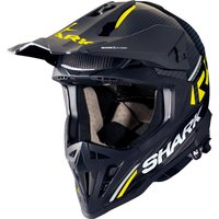 Image of Shark Varial RS Carbon Flair Motocross Helmet XS Carbon Black Yellow (DYD)