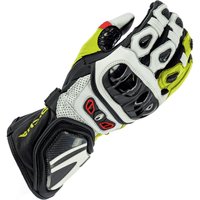 Image of Richa Savage II Leather Motorcycle Gloves XL Red White Fluo
