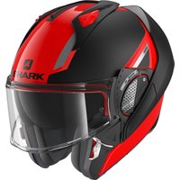 Shark Evo-GT Sean Flip Front Motorcycle Helmet L Dual Black Orange (OKS)