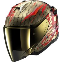 Image of Shark Skwal i3 Jet Venum Open Face Motorcycle Helmet XL Black Red Gold (KRQ)