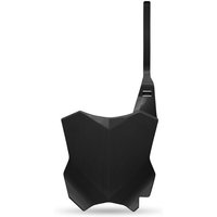 KA04738K#001 - UFO Front Number Board With No Extension For Kawasaki KX250 2021-2026 - Black