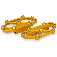 410-061 - Arlen Ness Diamond Passenger Floorboards For Harley Davidson FLD 1690 2012-2013 - Gold