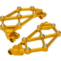 Image of 410-048 - Arlen Ness Mini Diamond Rider Floorboards For Harley Davidson FLD 1690 2012-2013 - Gold