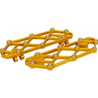 Image of 410-056 - Arlen Ness Diamond Rider Floorboards For Harley Davidson FLD 1690 2012-2013 - Gold