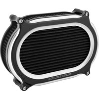 600-208 - Arlen Ness Stage 2 Oval Air Cleaner Kit For Harley Davidson FLHX 1923 2024-2026 - Black/Silver
