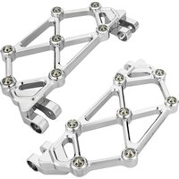 Image of 410-046 - Arlen Ness Mini Diamond Rider Floorboards For Harley Davidson FLD 1690 2012-2013 - Chrome