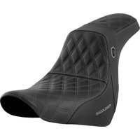 Image of SC81829GRE - Saddlemen Pro Series SDC Performance Black Gripper Lumbar Grip Seat For Harley Davidson FLSB 1750 2018-2021 - Black/Grey