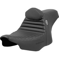 Image of SC82307TB - Saddlemen Pro Series SDC Performance Black Gripper Lumbar Grip Seat With Backrest For Harley Davidson FLHX 1923 2024-2026 - Black