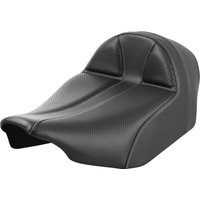 Image of 823-07E-0042 - Saddlemen Dominator Solo Carbon Fibre Seat For Harley Davidson FLHX 1923 2024-2026 - Black/Silver