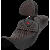 Image of 808-07B-190B4 - Saddlemen Honeycomb Roadsofa Seat For Harley Davidson FLH 1868 ABS 2021 - Black/Red