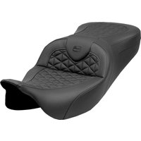 Image of 808-07B-21000 - Saddlemen RoadSofa Tri Gripper Seat For Harley Davidson FLH 1868 2021 - Black