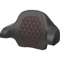 Image of 814-07-15004 - Saddlemen Tour Pak Lattice Stitch Backrest Pad For Harley Davidson FLH 1868 2021 - Black/Red