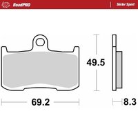 406005 - Moto Master RoadPro Sinter Sport Brake Pads For Indian Chief 111 ABS 2014-2024 Fits Front Left Or Right