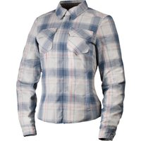 Icon Womens Fallblock Flannel Jacket - Blue/Grey/Red/White
