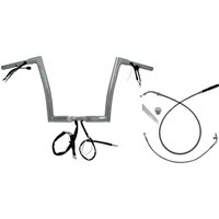 Image of 749912 - Fat Baggers Inc. 1-1/4" EZ Install Flat Top Handlebar For Harley Davidson FLHX 1923 2024-2026 30.5 cm (12") - Chrome