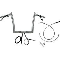 Image of 949912 - Fat Baggers Inc. 1-1/4" EZ Install Pointed Top Handlebar For Harley Davidson FLHX 1923 2024-2026 30.5 cm (12") - Chrome