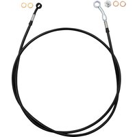 Image of 110062-B - Fat Baggers Inc. EZ Install Brake Hose For Harley Davidson FLTRK 1868 2020-2024 - Black 157.5cm