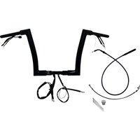 Image of 649912-B - Fat Baggers Inc. 1-1/2" EZ Install Flat Top Handlebar For Harley Davidson FLHX 1923 2024-2026 30.5 cm (12") - Black