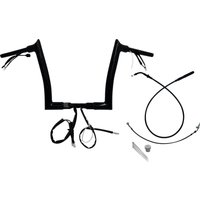 Image of 849912-B - Fat Baggers Inc. 1-1/2" EZ Install Pointed Top Handlebar For Harley Davidson FLHX 1923 2024-2026 30.5 cm (12") - Black