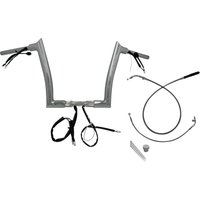 Image of 849912 - Fat Baggers Inc. 1-1/2" EZ Install Pointed Top Handlebar For Harley Davidson FLHX 1923 2024-2026 30.5 cm (12") - Chrome