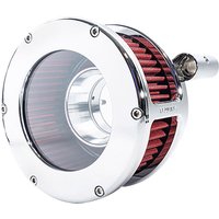Image of 5468 - Feuling Parts BA Air Cleaner Kit For Harley Davidson FLHR 1340 1994-1998 - Chrome/Clear/Red