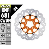 DF681CWUN - Galfer Floating Wave Brake Disc For Harley Davidson FLD 1690 2012-2013 - Orange - Rear