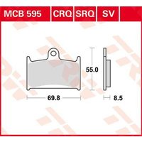 Image of MCB595SV - TRW SV Series Sintered Brake Pads For Indian Chief 111 2014-2017 Front