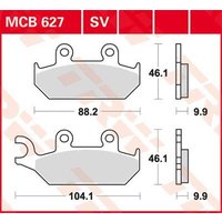 Image of MCB627 - TRW All Round Sintered Metal Brake Pads For Yamaha XT500 E 1990-2002 Front