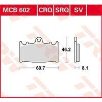 Image of MCB602 - TRW All Round Sintered Metal Brake Pads For Kawasaki GPZ 900 R 1990-1994 Front