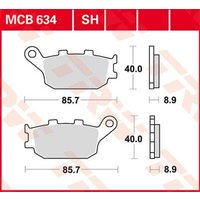 Image of MCB634 - TRW All Round Sintered Metal Brake Pads For Honda CB1000F 1993-1996 Rear