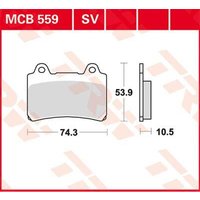 Image of MCB559 - TRW All Round Sintered Metal Brake Pads For Yamaha FJ 1200 1988-1996 Front