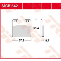 Image of MCB542 - TRW All Round Sintered Metal Brake Pads For Suzuki GSX1100 E 1980-1986 Fit Front Or Rear