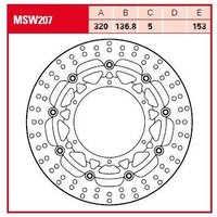 Image of MSW207 - TRW Round Floating Brake Disc For KTM Adventure 1050 2015-2016 Front