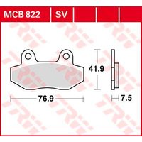 Image of MCB822 - TRW All Round Sintered Metal Brake Pads For Mash Cafe Racer 125 2015-2017 Front