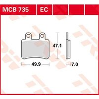 Image of MCB735 - TRW All Round Sintered Metal Brake Pads For Derbi Boulevard 125 2003-2007 Front