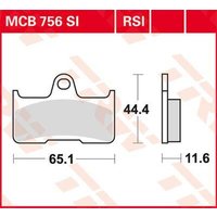Image of MCB756SI - TRW SI Series Sintered Brake Pads For CF Moto CFORCE 450 4X4 2016-2017 Rear