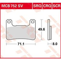 Image of MCB752SV - TRW SV Series Sintered Brake Pads For Suzuki DL 1000 2014-2020 Front