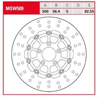 Image of MSW509 - TRW Round Floating Brake Disc For Harley Davidson FXDB 1584 2007-2013 Front