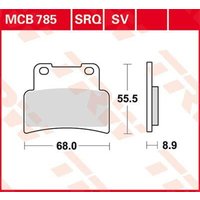 Image of MCB785SV - TRW SV Series Sintered Brake Pads For Yamaha MT-125 2014-2016 Front